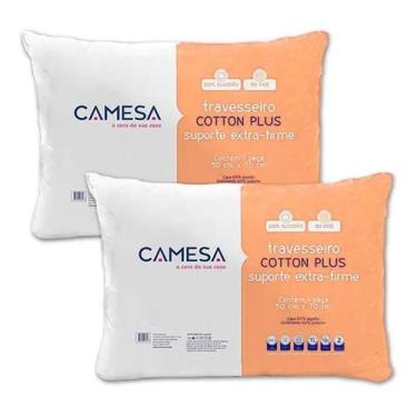 Imagem de Kit 2 Travesseiros Cotton Plus Suporte Extra Firme 50 X 70cm - Upenerg