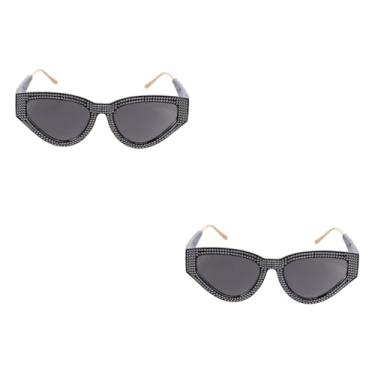 Imagem de NOLITOY 2 Pares Óculos De Sol Triângulo Branco Para Os Olhos Óculos De Moda Óculos De Sol Unissex Gafas Polarizadas Para Mujer Senhorita Lentes Ac Oculos De Sol Comércio Exterior