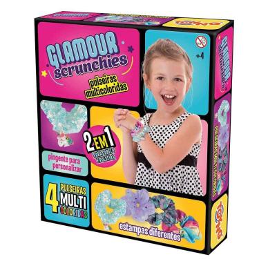 Imagem de Kit Infantil - Glamour Scrunchies - Pompom e Pulseira - Toyng