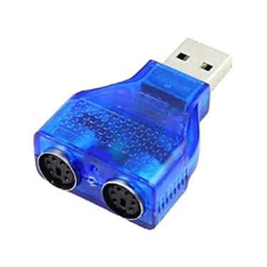 Imagem de Adaptador conversor macho USB para fêmea para teclado PC, mouse, cabo USB para PS 2