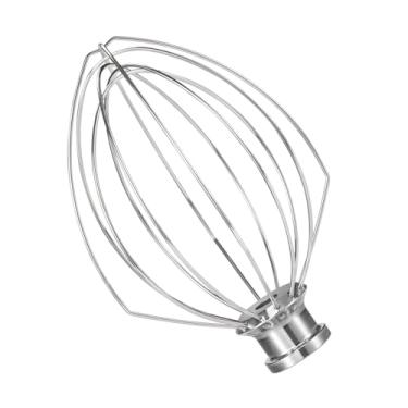 Imagem de Batedor de aço inoxidável K5A para batedeira KitchenAid 5Qt Bowl Lift Standard, aço inoxidável 18/8, resistente, acessório de chicote de 6 fios para K4 K5 K5SS, KSM5, KG25, KP50, KSM6573, KSM6521