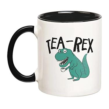 Imagem de Fonhark - Caneca Tea-Rex, Dinossauro, Caneca Bebedora de Chá, para amantes de chá, 325 ml Caneca/Xícara de Café Novidade