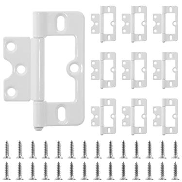 Imagem de Yoohey 10 peças dobradiças antigas de 7,6 cm x 3,3 cm, dobradiças de descarga de dobradiça antiga, ferragens de restauração de reprodução de armário de móveis para cômoda de gaveta de armário de