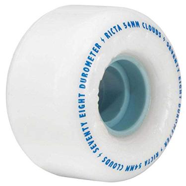 Imagem de Rodas de skate RICTA 54 mm nuvens brancas 78a - conjunto de 4, branco/azul