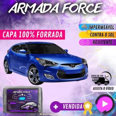 Imagem de Capa Cobrir Carro VELOSTER 100% Forrada Armada Force 100% Impermeável 