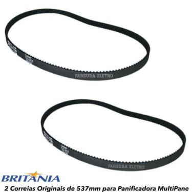 Imagem de 2 Correias para Panificadora Britania Multi Pane Original 537mm