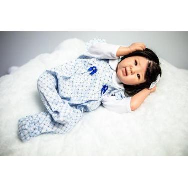 Imagem de Bebê Reborn Boneca Fio a Fio  e Enxoval Completo - Mundo Azul E Rosa