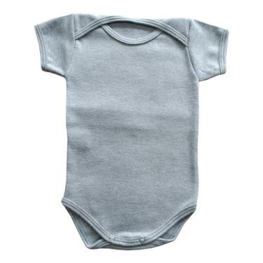Imagem de Body Manga Curta Liso Unissex - Mellane Baby, Cinza, G