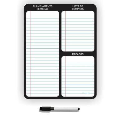 Imagem de Lembrete Magnética, Ima de Geladeira, Com Anotações e Caneta - Envio S