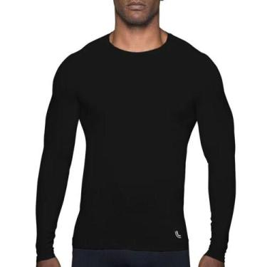 Imagem de Camiseta Térmica Masculina Lupo 70661-001 Manga Longa, Preto, M