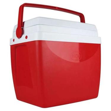Imagem de Caixa Térmica Com Alça 26 Litros Mor Praia Piscina Camping, Vermelho