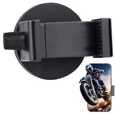 Imagem de Mippko Suporte magnético de telefone para motocicleta, forte atrai tanque magnético, antiderrapante e antiarranhões, compatível com iPhone/Nexus/HTC/LG de 3,5 ~ 7,5 polegadas, uma placa de metal adesiva anexada