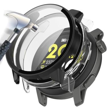 Imagem de Accdeny [Pacote com 2] Capa com protetor de tela de vidro temperado compatível com coros pace 3, dureza 9H 360° capa protetora ultrafina para PC preta transparente