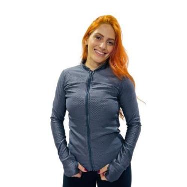Imagem de Casaco fitness Zipper e dedinho - DisciplinaMF, Cinza, GG