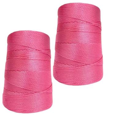 Imagem de Kit 2 unidades Fio Nautico Rayontex crochê artesanato 500gr. 2,5mm (ROSA)
