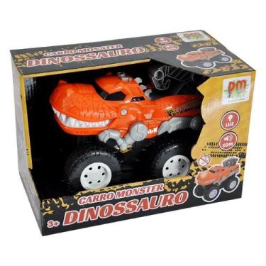 Imagem de Carrinho Monster Dinossauro com Luz e Som 15cm DM Toys
