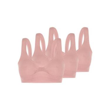 Imagem de Kit com 3 Tops sem Aro e sem Bojo Loba 41300-001 - LUPO, Rosa, G