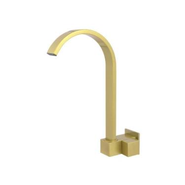 Imagem de Torneira Parede Bica Móvel Alta Cascata Cozinha Banheiro Luxo - HC MET