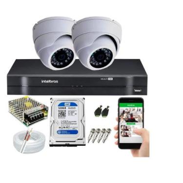 Imagem de Kit CFTV 2 Câmeras hd 720p e HD 500GB - Intelbras