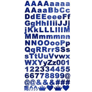 Imagem de Adesivo Alfabeto AM - Glitter - Azul Royal - Art & Montagem