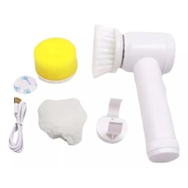Imagem de Magic Brush Tubular 5-in-1 Escova Limpeza Elétrica Giratória Cor Branc