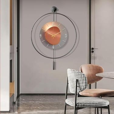 Imagem de Relógio de parede decorativo grande - Relógios de parede operados por bateria para sala de estar, cozinha, escritório, decoração de quarto - Movimento de quartzo silencioso sem tique-taque, relógios