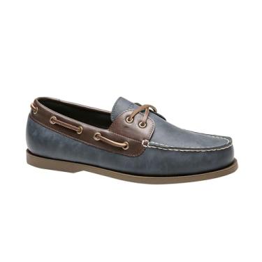 Imagem de Tommy Hilfiger Sapato náutico masculino de bronze, Azul-marinho/marrom escuro 409, 38