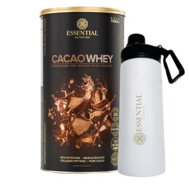 Imagem de Cacao Whey Lata 30 Doses + Garrafa Essential Branca 700ml Exclusiva
