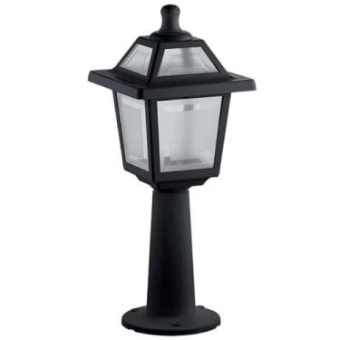 Imagem de Luminária De Chão Poste Balizador Colonial De Jardim Preto 45x18cm Externo Ravena