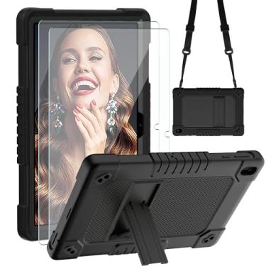 Imagem de FIEWESEY Capa para tablet Walmart ONN 10.1 polegadas Gen 4 com 2 peças protetoras de tela, capa infantil resistente à prova de choque com suporte e alça de ombro para Onn 25.7 cm 2024 modelo 100135925