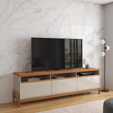 Imagem de Rack para TV até 70" Elegance Lukaliam Móveis 1 Porta 2 Gavetas, Off W