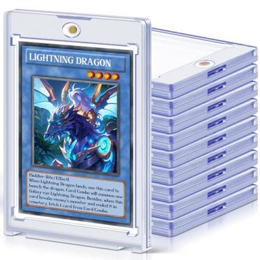 Imagem de Homthy Porta-Cartões Magnéticos De 10 Ct Para Cartões Colecionáveis, Capa De Mangas Para Cartões Rígidos De 35 Pt Adequada Para Cartões Mtg, Cartões Yugioh, Cartões Padrão, Cartões Esportivos, Cartões