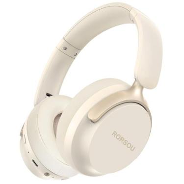 Imagem de Fones de ouvido Bluetooth RORSOU B8 Over Ear 50H Playtime Beige