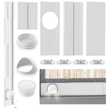 Imagem de Insputer Kit de ventilação de janela CA portátil com acoplador, novo kit de vedação de janela de ar condicionado ajustável 2025 para janela deslizante, adequado para AC com mangueira de exaustão de
