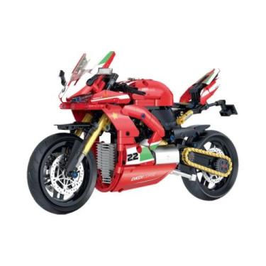 Imagem de Blocos de Construção Clássicos 1:8 Huiqibao - Moto Racer - Brinquedo p