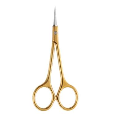 Imagem de Tesoura removedora de cutículas de aço inoxidável, adequada para alicates de unha, tesouras de unha, tesouras de manicure, tesouras de cotovelo, douradas