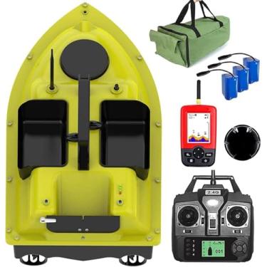 Imagem de Barco De Isca De Pesca De Barco De Alimentação Com Controle Remoto, Barco De Isca Gps De 2,4 Ghz Com Sonar Localizador De Pesca, Juiz De Isca De 3 Catapultas, Direção De Controle De 360 ° E
