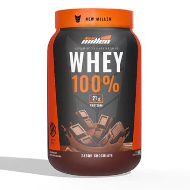 Imagem de Whey 100% 900g Pote - New Millen, chocolate