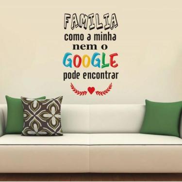 Imagem de Adesivo De Decoração Parede Frase Família Como A Minha - Gaudesivos