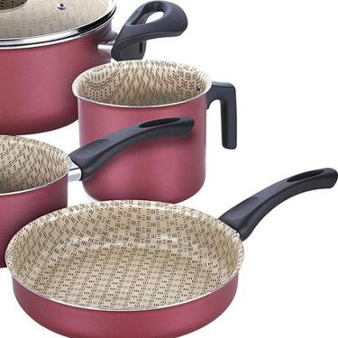 Imagem de Jogo De Panelas Tramontina Paris Antiaderente 7 Peças Cereja