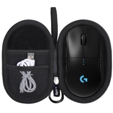 Imagem de Capa rígida para mouse de viagem para Logitech G PRO/G PRO X Superlight/G PRO X Superlight 2 mouse sem fio para jogos (apenas capa) (preto)