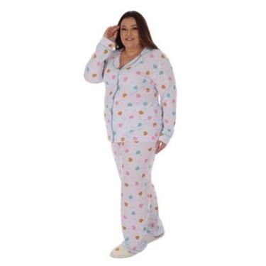 Imagem de Pijama Feminino Inverno Print Americano Plus Size Victory-Feminino