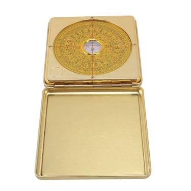 Imagem de TOPINCN Vintage Feng Shui Luo Pan, Ferro Feng Shui Bússola Com Flipping Capa para Aprendizagem Residencial Feng Shui, Placa Decorativa Bagua Artesanato de Bússola para Observação (L 41-47)