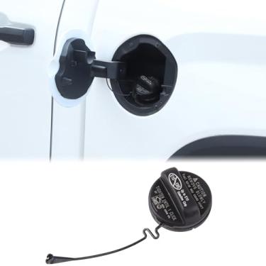 Imagem de Aunginsy Tampa de substituição do tanque de combustível do carro compatível com Toyota Tundra 2022 2023 2024 2025 tampa de enchimento de combustível da porta da caminhonete com corda de borracha tampa