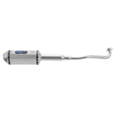 Imagem de Escape Pro Tork Mini 3 Biz C-125 2009 À 2020 Flex Curva Cromada, PRATA
