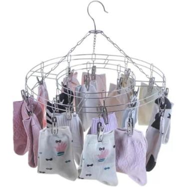Imagem de Varal Redondo 20 Prendedores Para Secar Roupas Íntimas Cuecas Calcinha