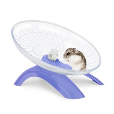 Imagem de Reshiho Roda de hamster silenciosa para hamster, roda de exercício, girador, hamster, pires voadores para hamsters, ratos gerbils e outros animais de estimação pequenos (roxo)