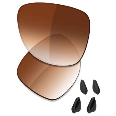 Imagem de SAUCER Lentes de reposição premium e protetores de nariz para óculos de sol Oakley Cohort OO9301 High Defense - Marrom dégradé polarizado