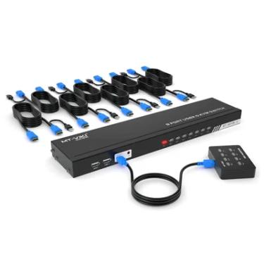 Imagem de Switch 8 Portas Kvm 4k HDMI/USB 3840x2160 Rack 19 Polegadas - Mt-801hk-c Mt-viki