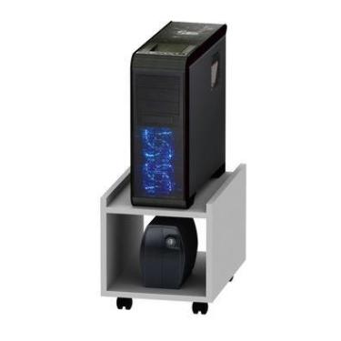 Imagem de Suporte Para Cpu E Estabilizador Com Rodinhas Netmobil - Branco